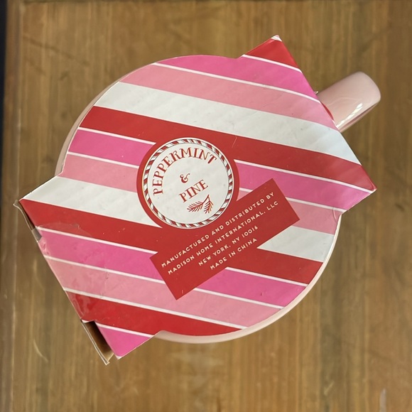 Peppermint & Pine Set of2 Christmas Naughty Nice Pink White Shiny Red Lettering - Picture 6 of 6